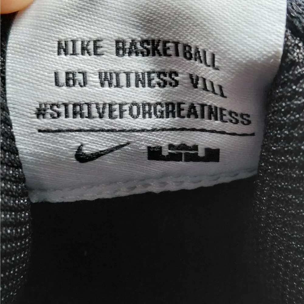 Nike LeBron Witness 8 TB Men’s 12 Black White Basketball Shoes Running Sneakers